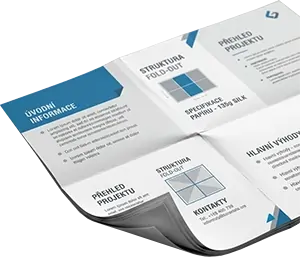 Typ falcování letáku: Křížový lom